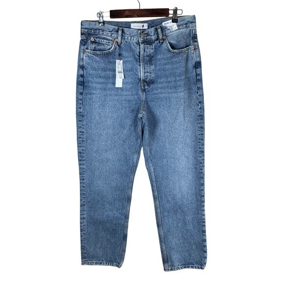 Topshop Boyfriend Fit Jeans Womens 32 Minimal Casual Capsule Coastal Neutral NWT - Picture 1 of 8